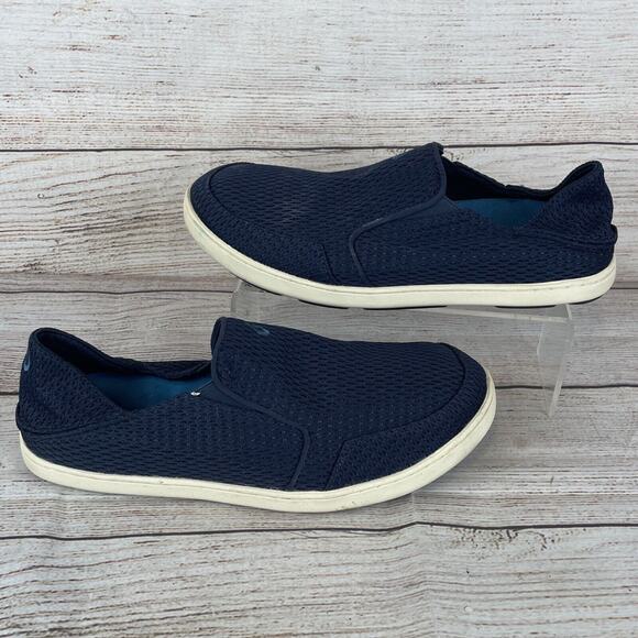 Olukai Nohea Mens Sz 9 Mesh Slip-On Shoes Blue